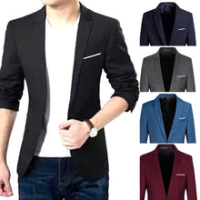 Load image into Gallery viewer, 2019 New Korean Men Blazer Casual Slim Fit Office Suit Autumn Winter Jacket Coat Formal Masculina Blazer Men's Business Blazers