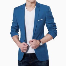Load image into Gallery viewer, 2019 New Korean Men Blazer Casual Slim Fit Office Suit Autumn Winter Jacket Coat Formal Masculina Blazer Men's Business Blazers