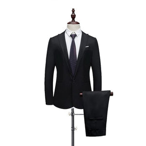 2020 New Male Wedding Prom Suit Green Slim Fit Tuxedo Men Formal Business Work Wear Suits 2Pcs Set (Jacket+Pants)