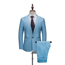 Load image into Gallery viewer, 2020 New Male Wedding Prom Suit Green Slim Fit Tuxedo Men Formal Business Work Wear Suits 2Pcs Set (Jacket+Pants)