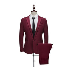 Load image into Gallery viewer, 2020 New Male Wedding Prom Suit Green Slim Fit Tuxedo Men Formal Business Work Wear Suits 2Pcs Set (Jacket+Pants)