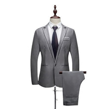 Load image into Gallery viewer, 2020 New Male Wedding Prom Suit Green Slim Fit Tuxedo Men Formal Business Work Wear Suits 2Pcs Set (Jacket+Pants)