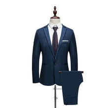 Load image into Gallery viewer, 2020 New Male Wedding Prom Suit Green Slim Fit Tuxedo Men Formal Business Work Wear Suits 2Pcs Set (Jacket+Pants)